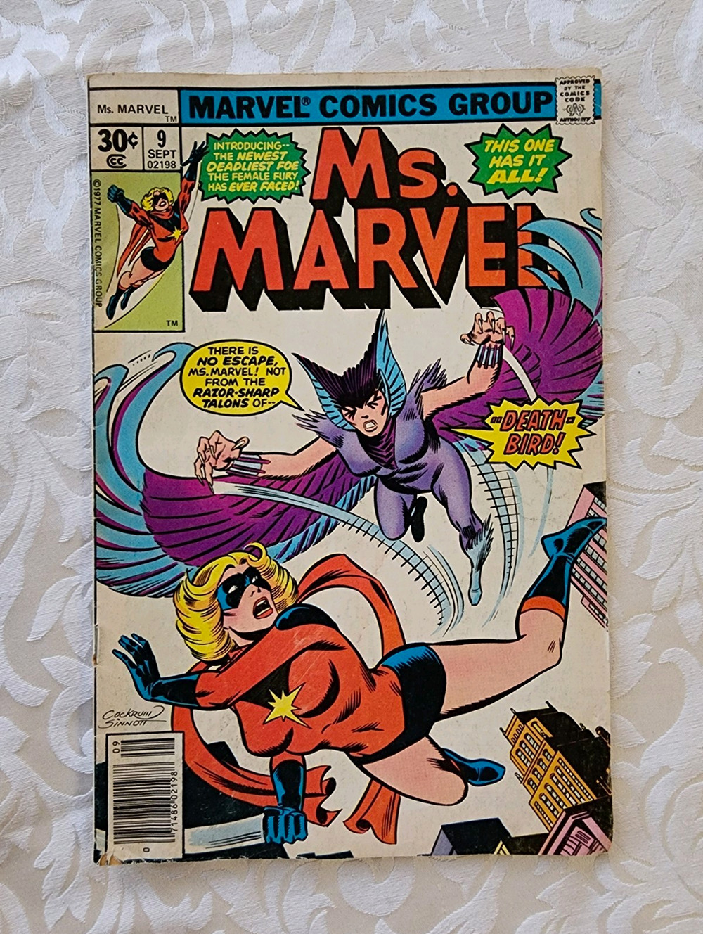 Marvel Ms. Marvel #9 (1977) Comic Book Single Issue - Claremont, Cockrum